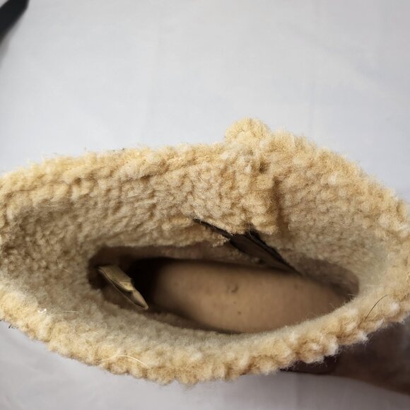 Sporto Western Boot Faux Fur Woman Size 8.5 Brown - Picture 7 of 9